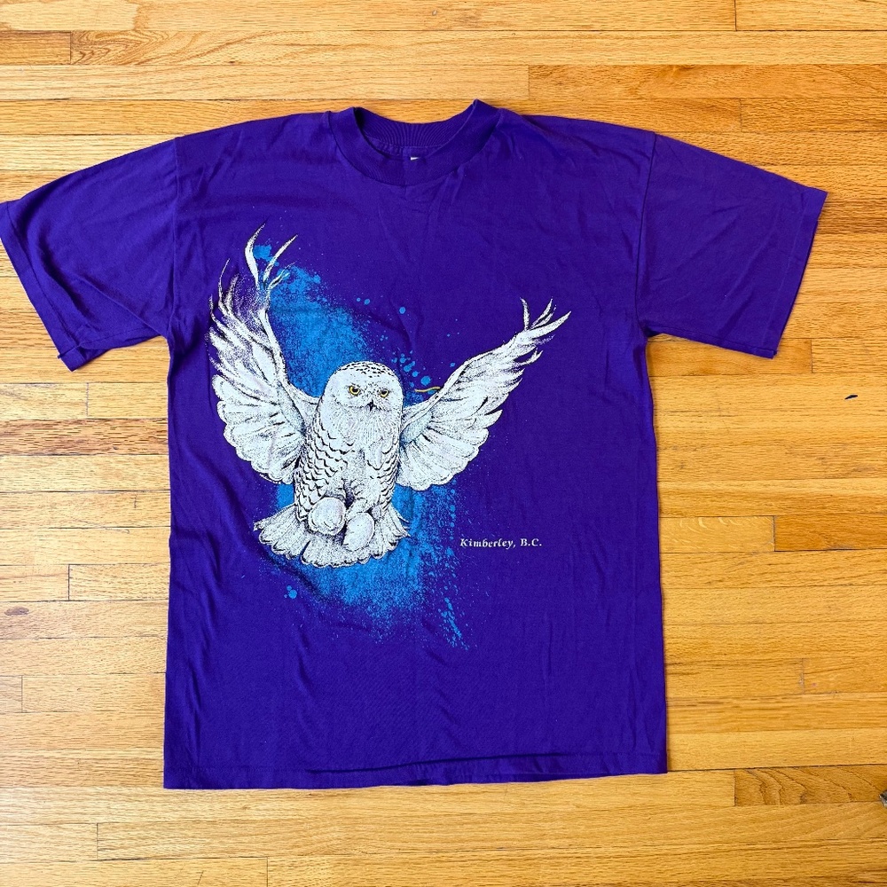🦉 Vintage 90s Purple Owl Graphic Tee 🦉